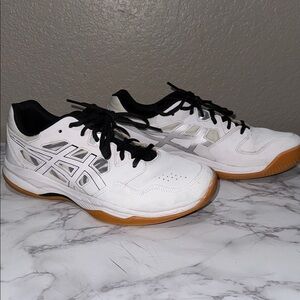 Asics White and Black Athletic Shoes